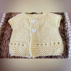 SOFT Yellow Knitted Baby sweater